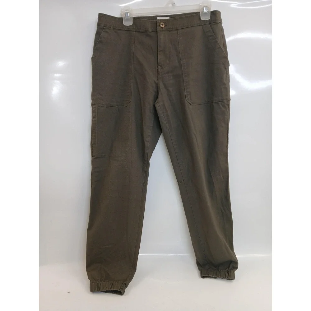 The North Face Pants Womens 8 Olive Green Utility‎ Jogger Elastic Cuff Cotton
